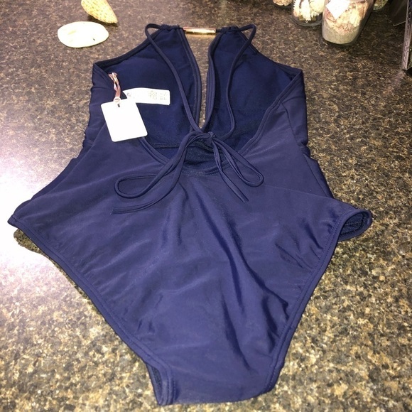NWT Ted Baker London Pikaa Swimsuit Navy Size 1 (XS/4) - Picture 4 of 7